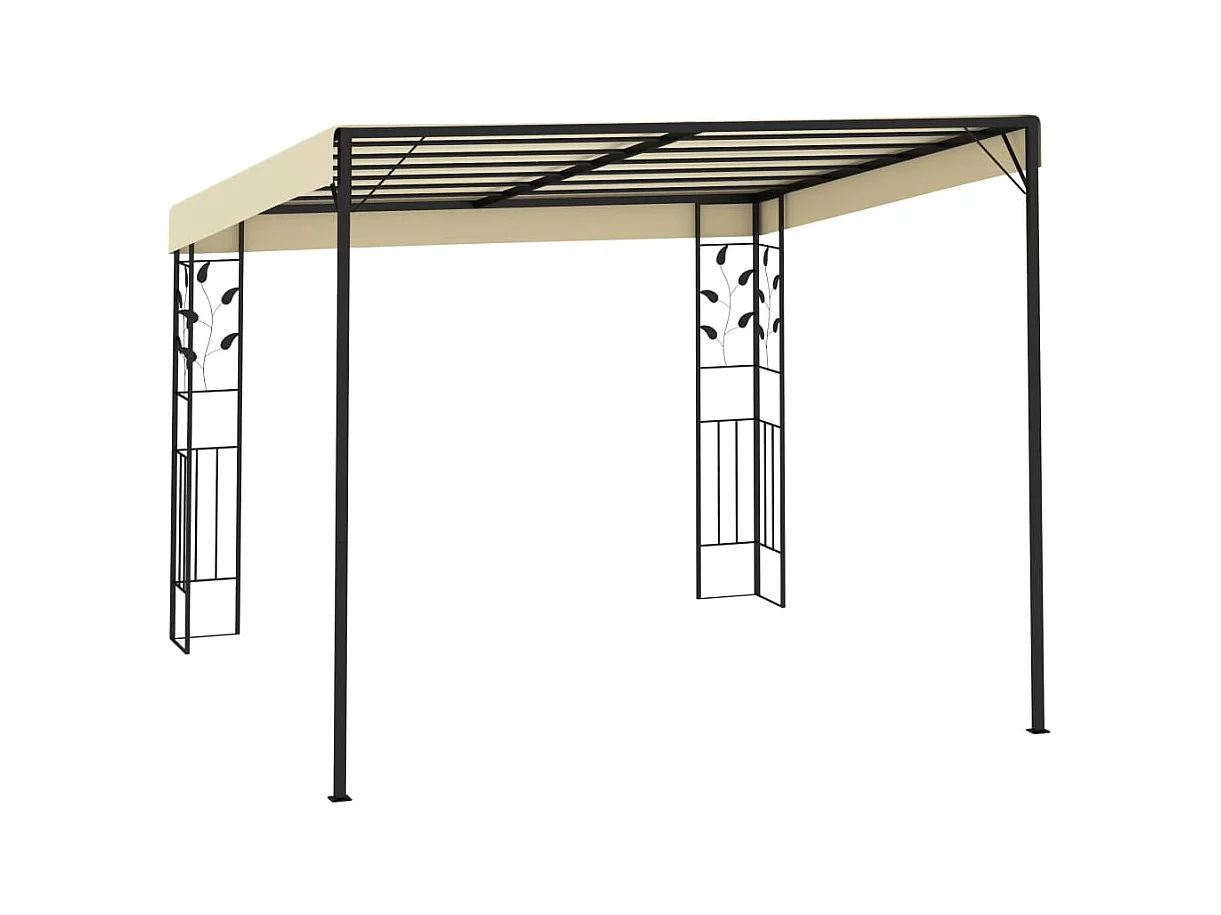 Cenador de pared 3x3x2,5m Crema