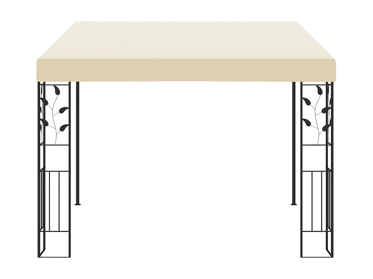 Cenador de pared 3x3x2,5m Crema