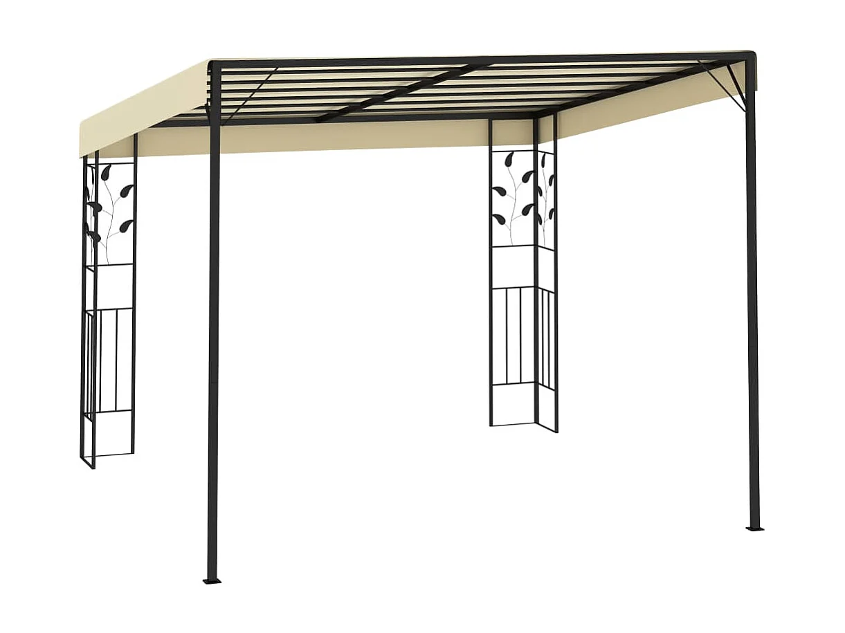 Cenador de pared 3x3x2,5m Crema