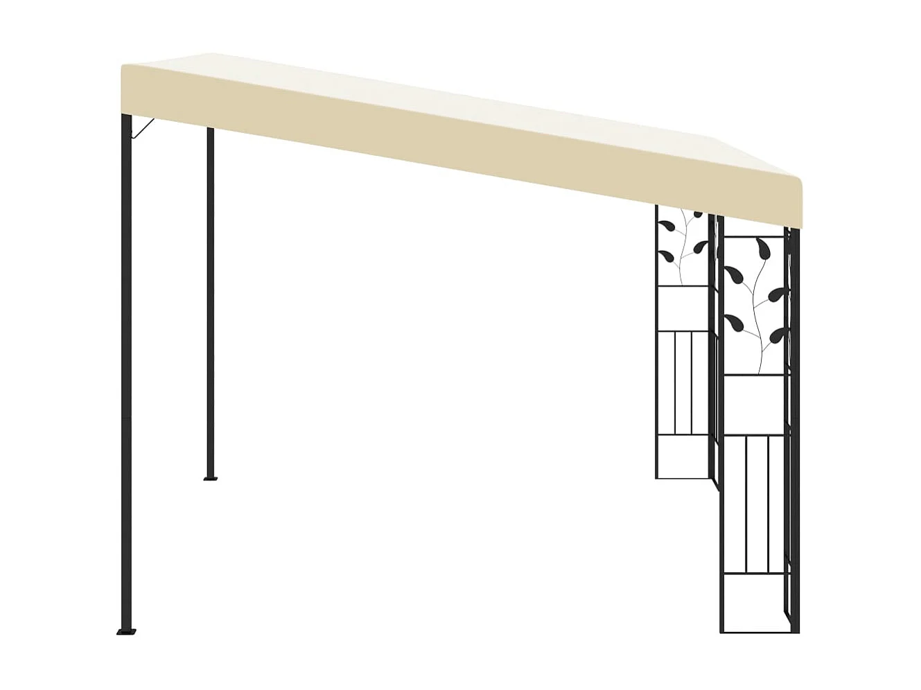 Cenador de pared 3x3x2,5m Crema