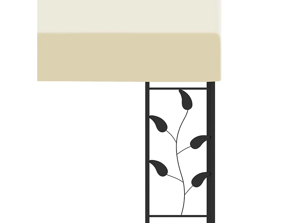 Cenador de pared 3x3x2,5m Crema