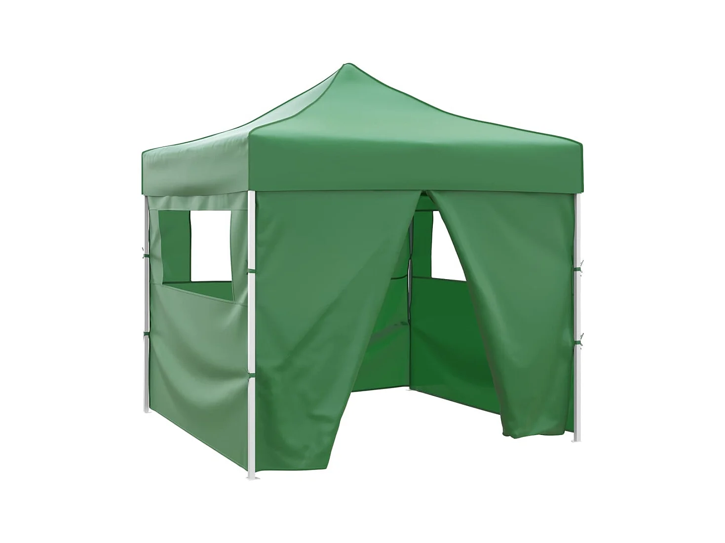 Carpa plegable verde 3x3 m con 4 paredes