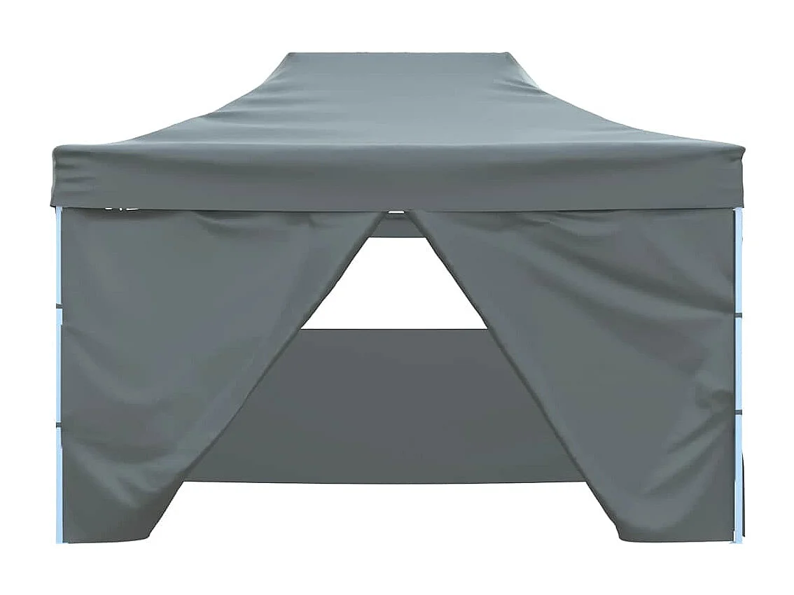 Tenda pieghevole per ricevimenti a 4 pareti 3x4 m Acciaio antracite