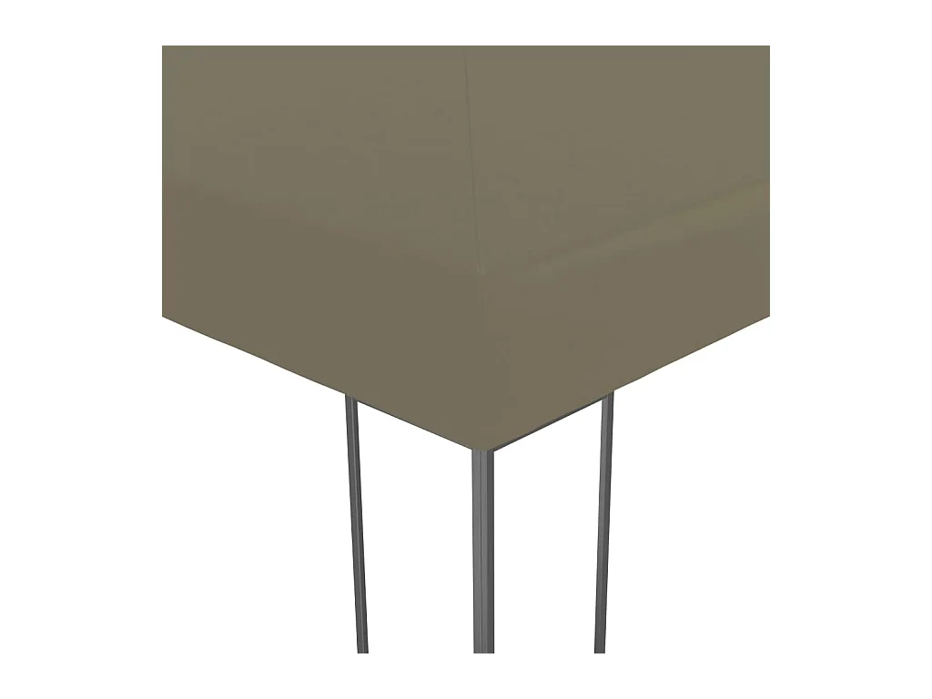 Chapiteau avec guirlande lumineuse à LED 3x3 m Taupe