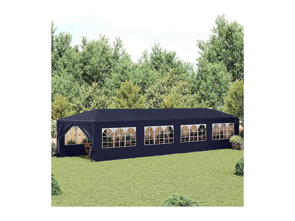 Gazebo da giardino 3x12 m blu