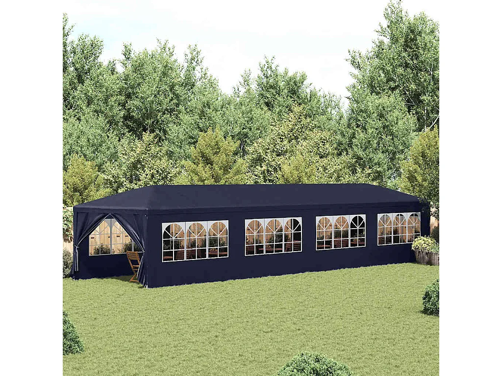 Gazebo da giardino 3x12 m blu