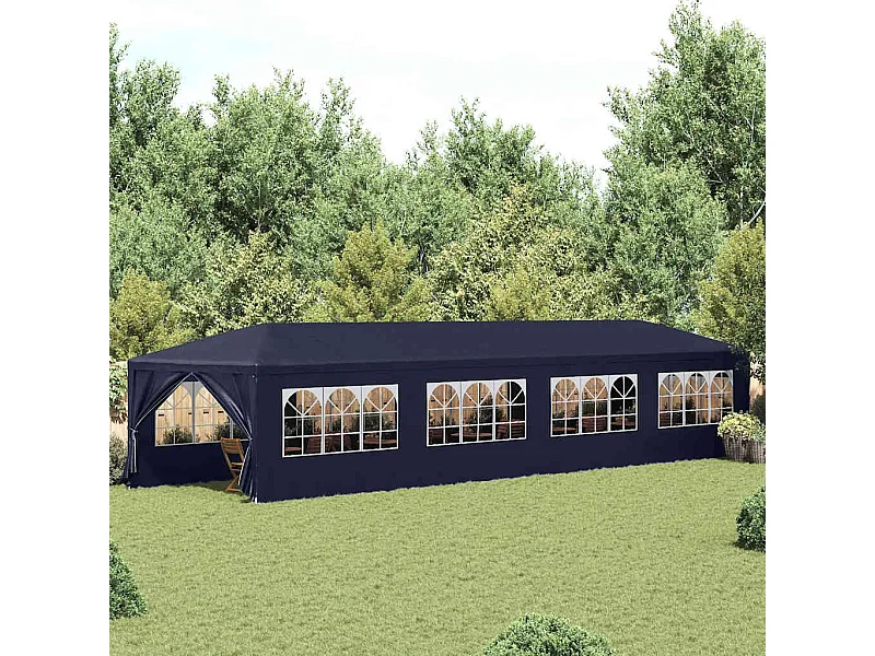 Gazebo da giardino 3x12 m blu