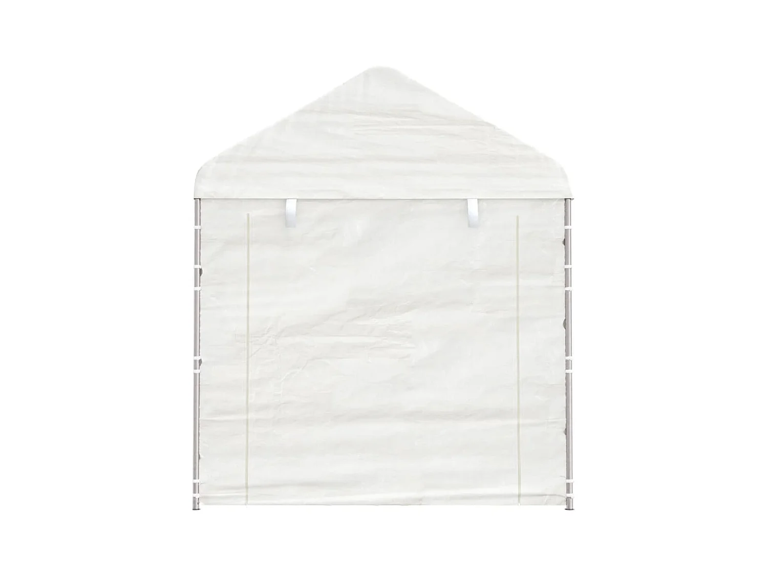 Cenador con techo blanco 13,38x2,28x2,69 m polietileno