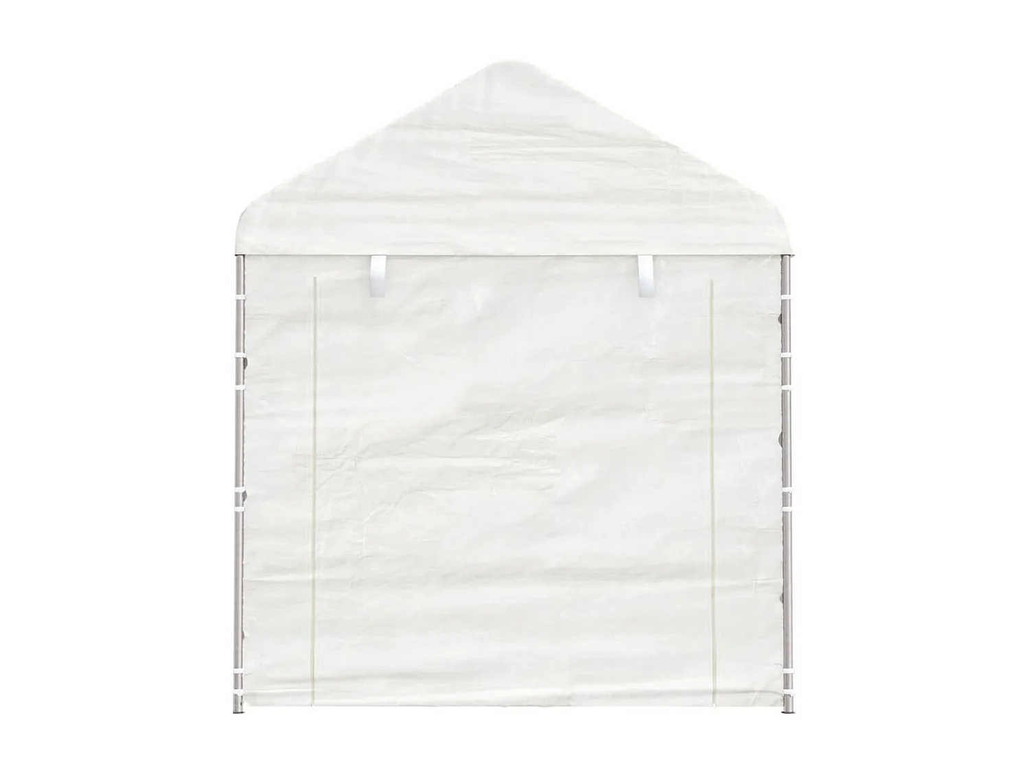 Cenador con techo blanco 13,38x2,28x2,69 m polietileno