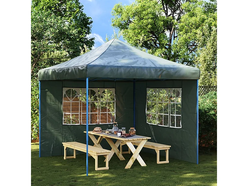 Carpa de recepción de 2 piezas con ventana PE Verde