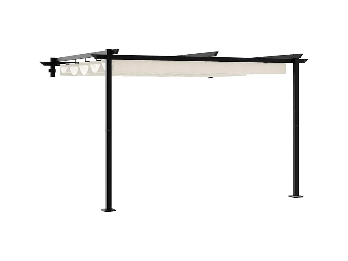 Gazebo mural Crème Acier