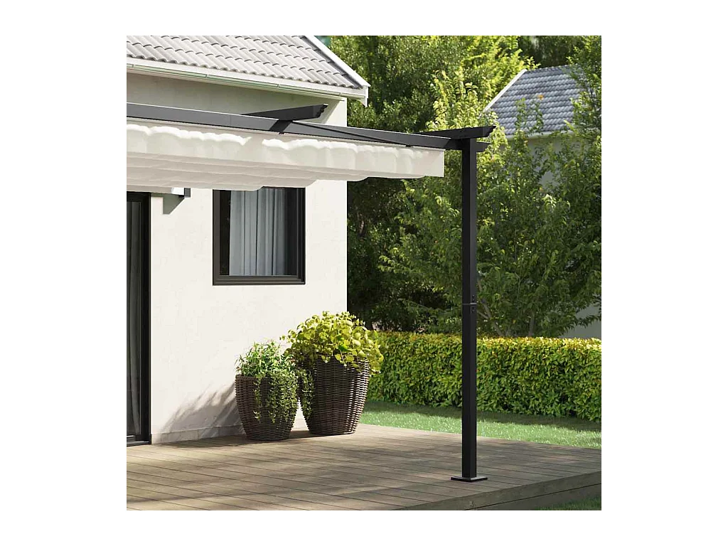 Gazebo mural Crème Acier