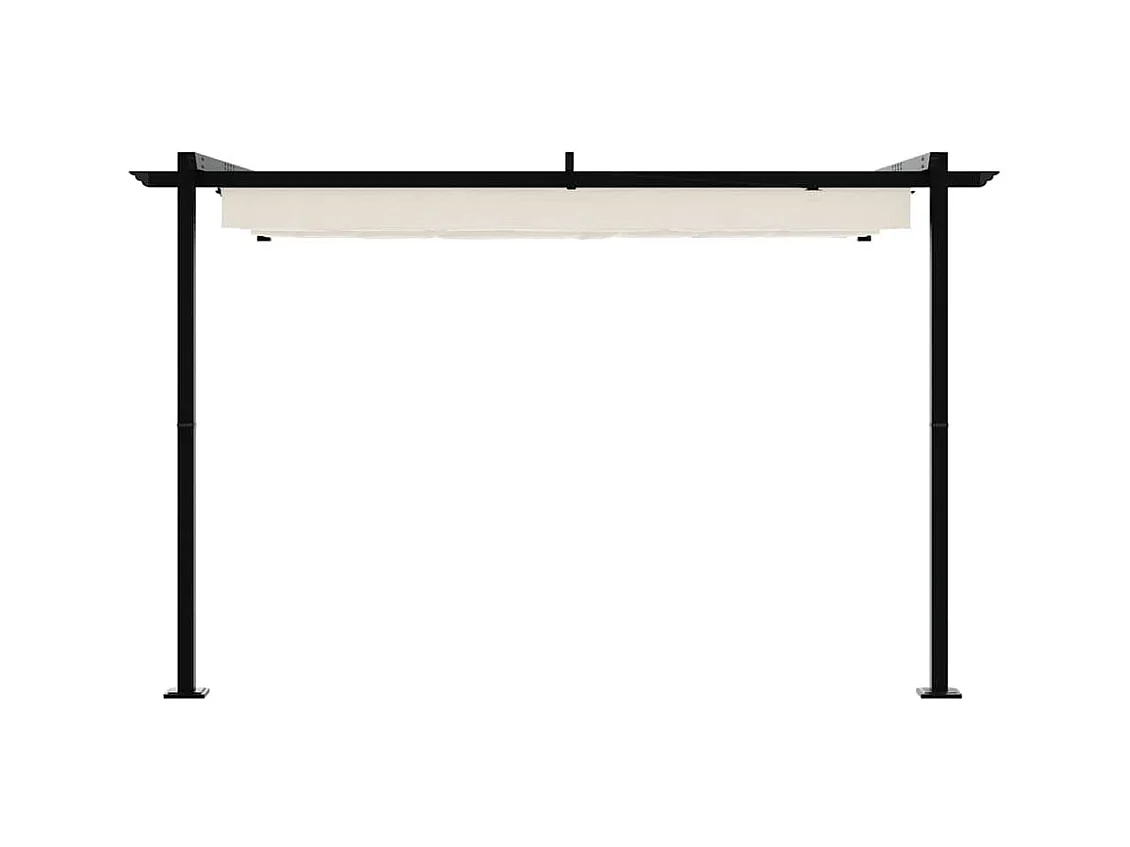 Gazebo mural Crème Acier