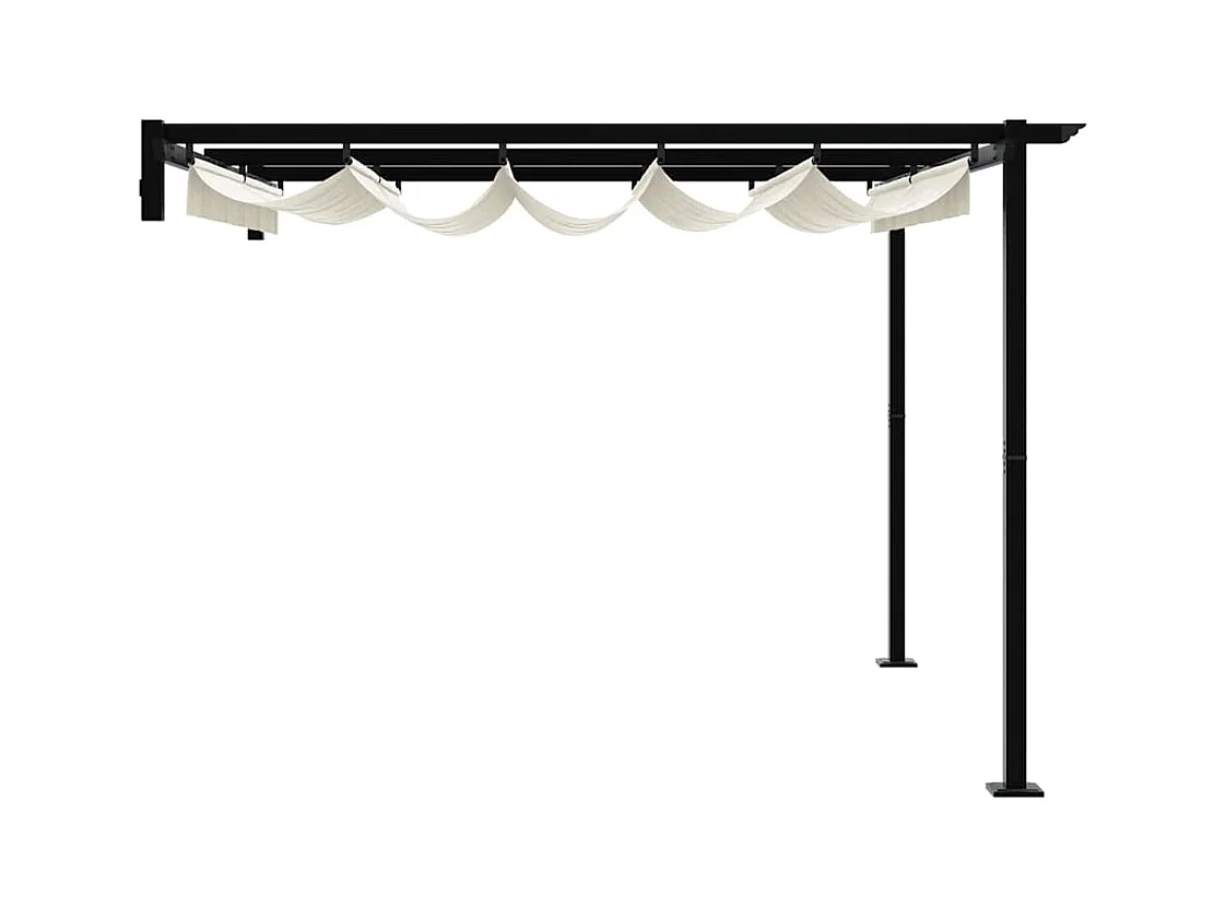 Gazebo mural Crème Acier