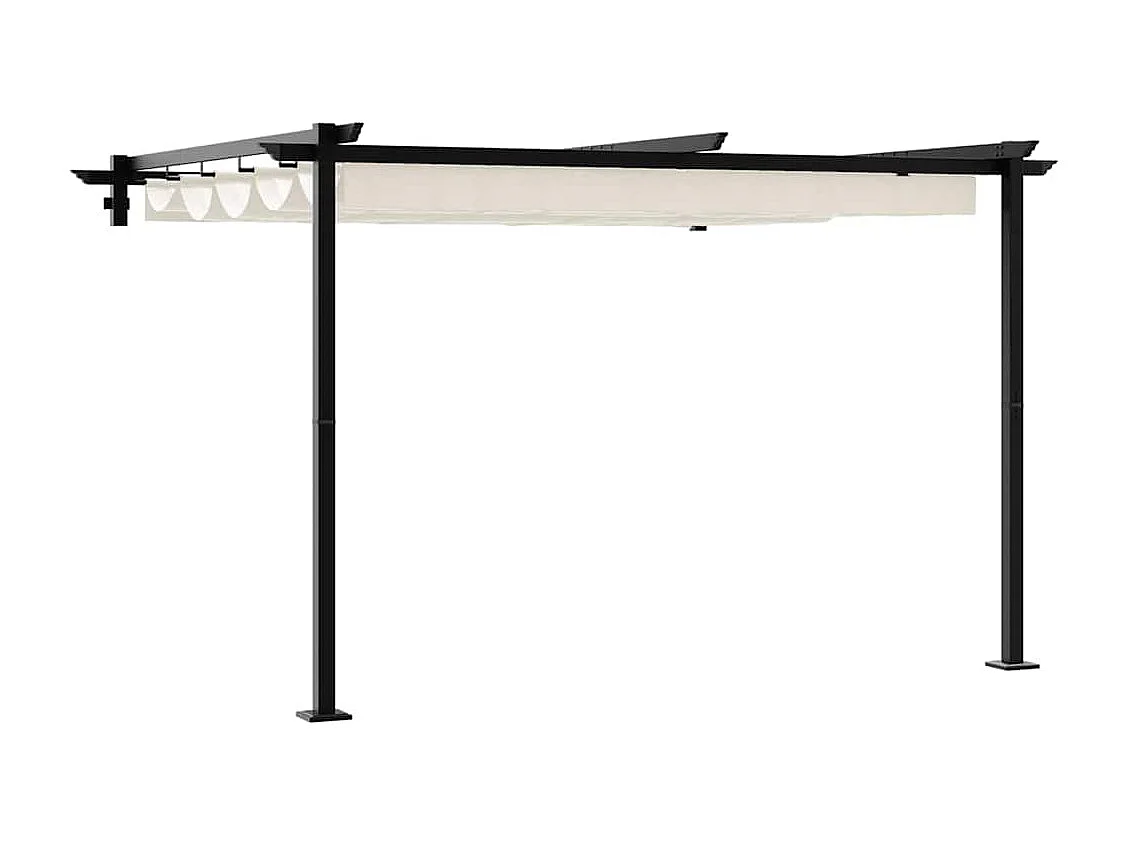 Gazebo mural Crème Acier