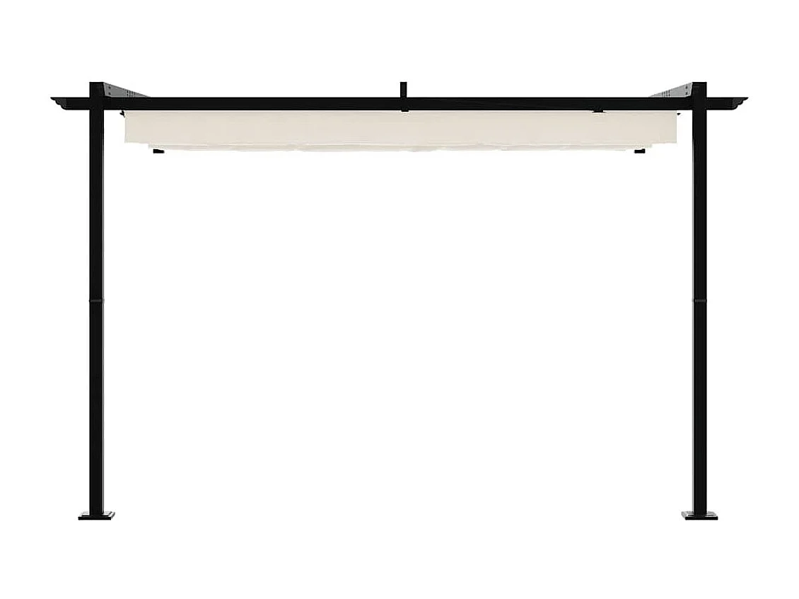 Gazebo mural Crème Acier