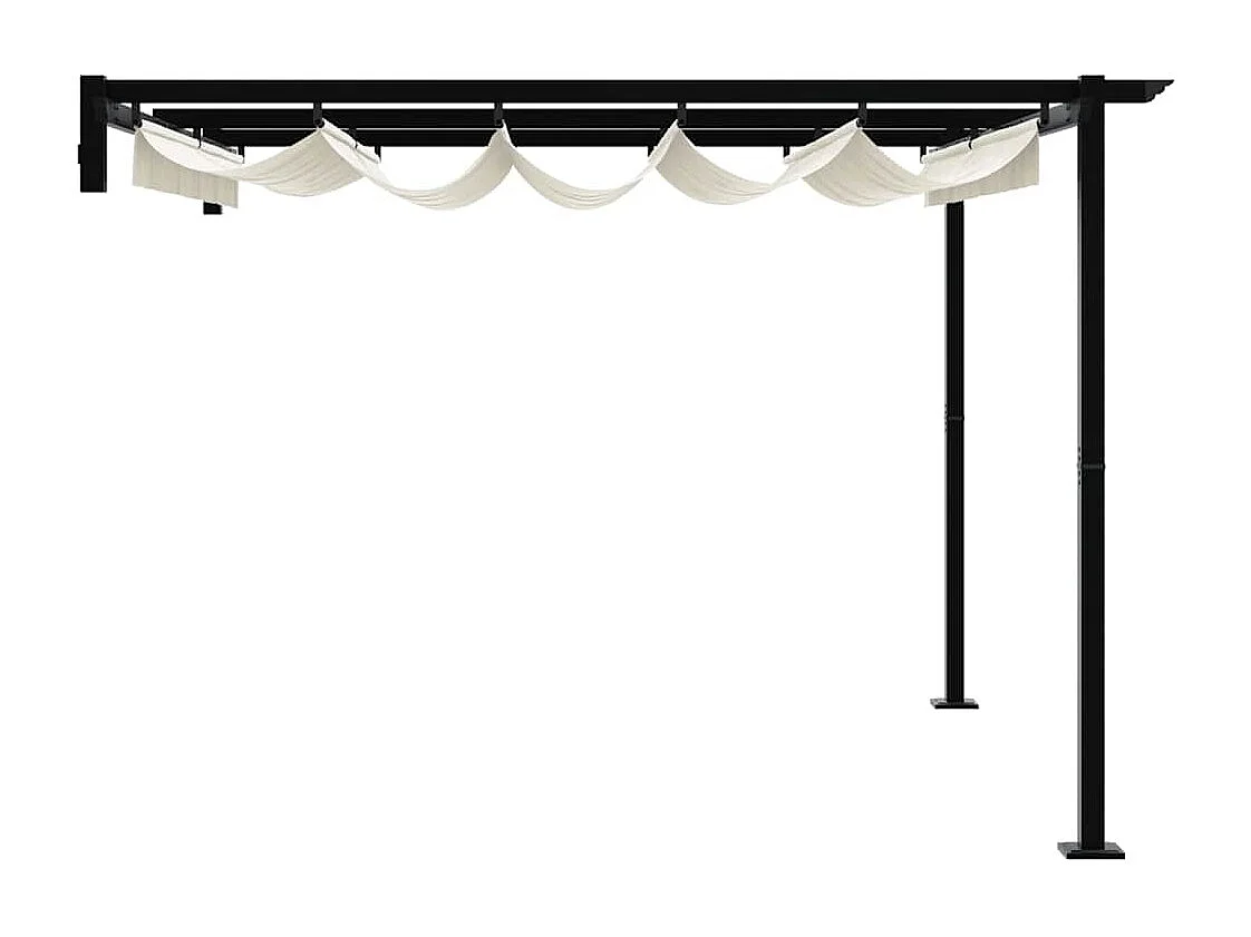 Gazebo mural Crème Acier