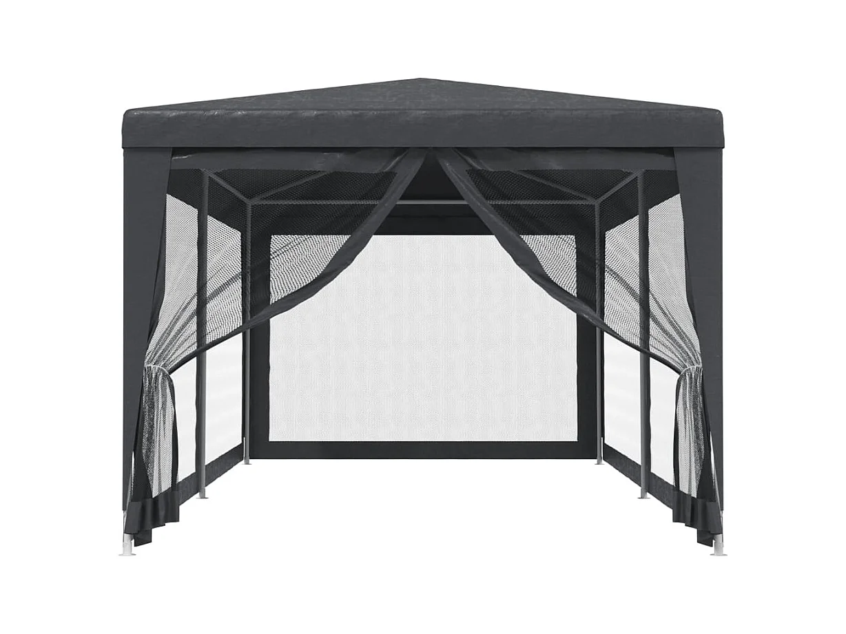 Carpa para fiestas con 6 paredes laterales de malla Antracita 3x6m