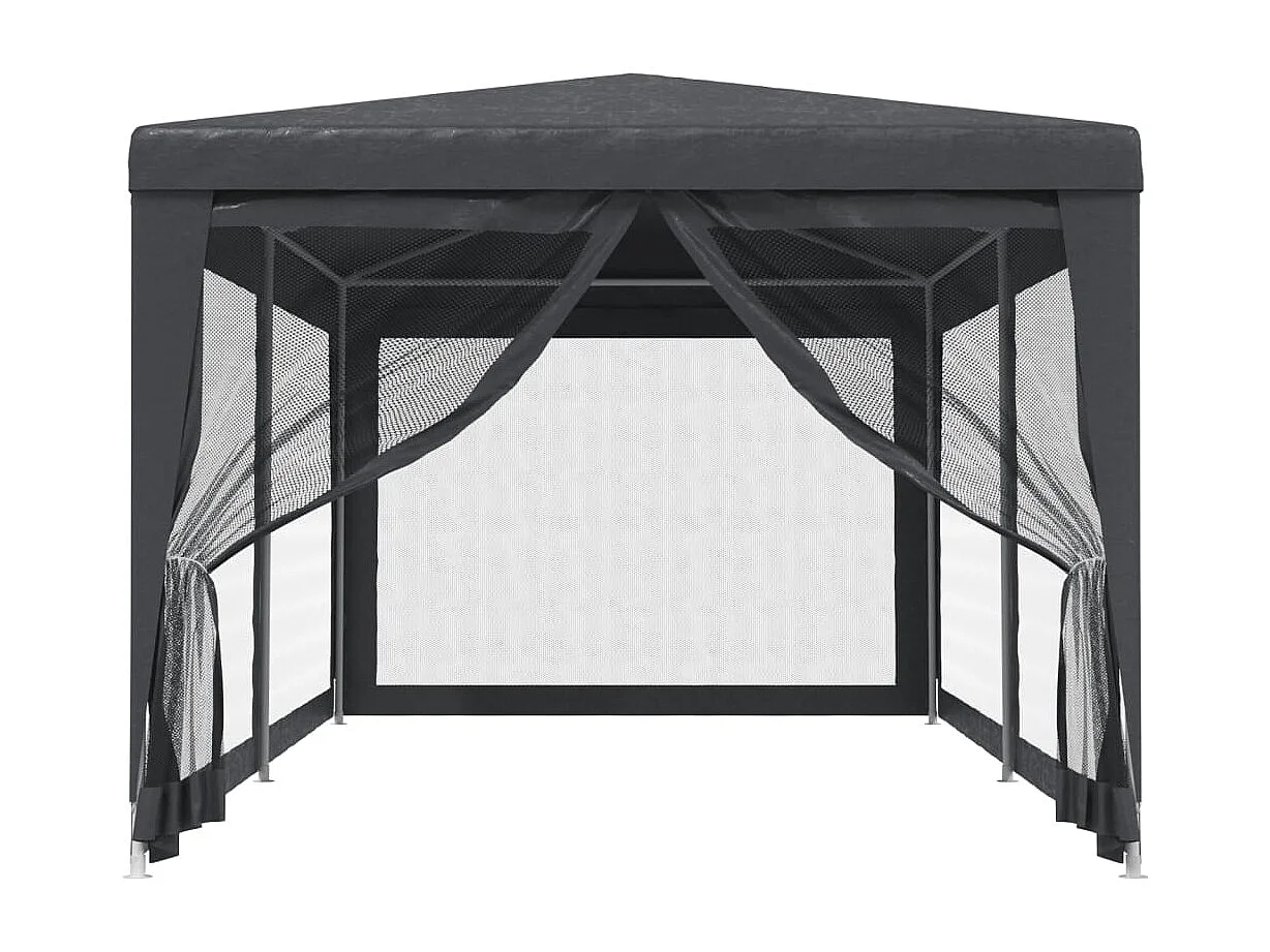 Tenda per feste con 6 pareti laterali in rete antracite 3x6m
