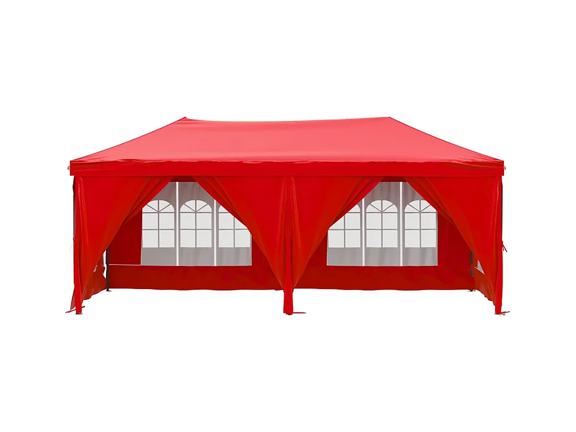 Carpa de recepción plegable con paredes Roja 3x6 m