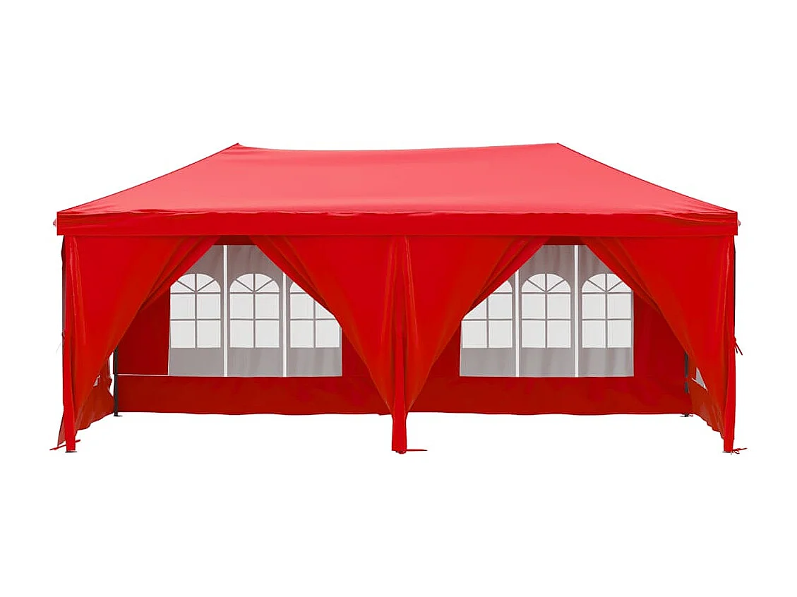 Carpa de recepción plegable con paredes Roja 3x6 m