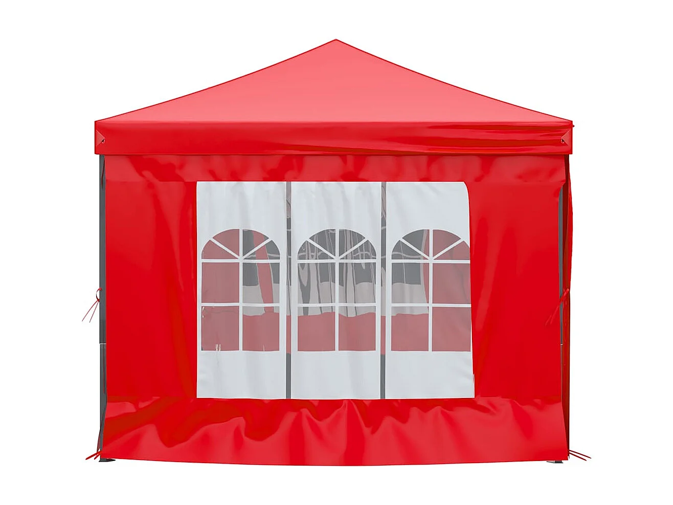 Carpa de recepción plegable con paredes Roja 3x6 m