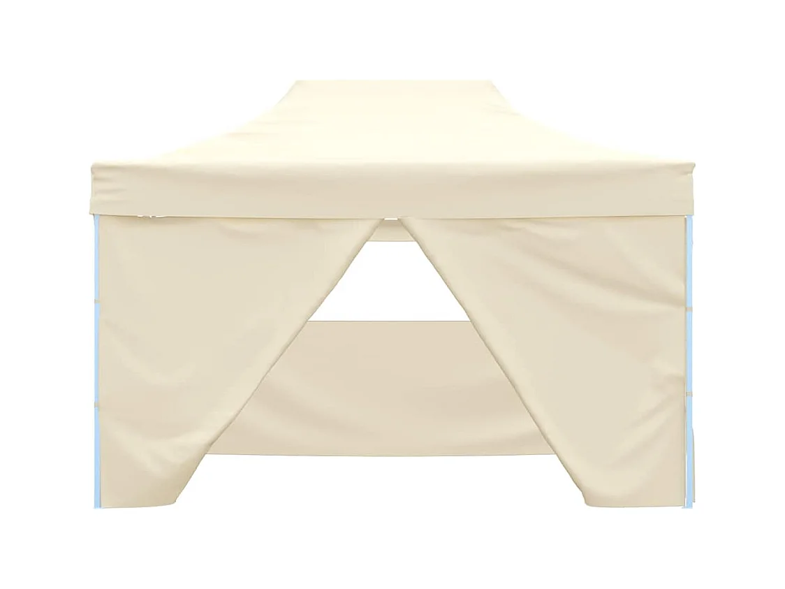 Tienda plegable con 4 paredes laterales 3 x 4,5 m Blanco crema