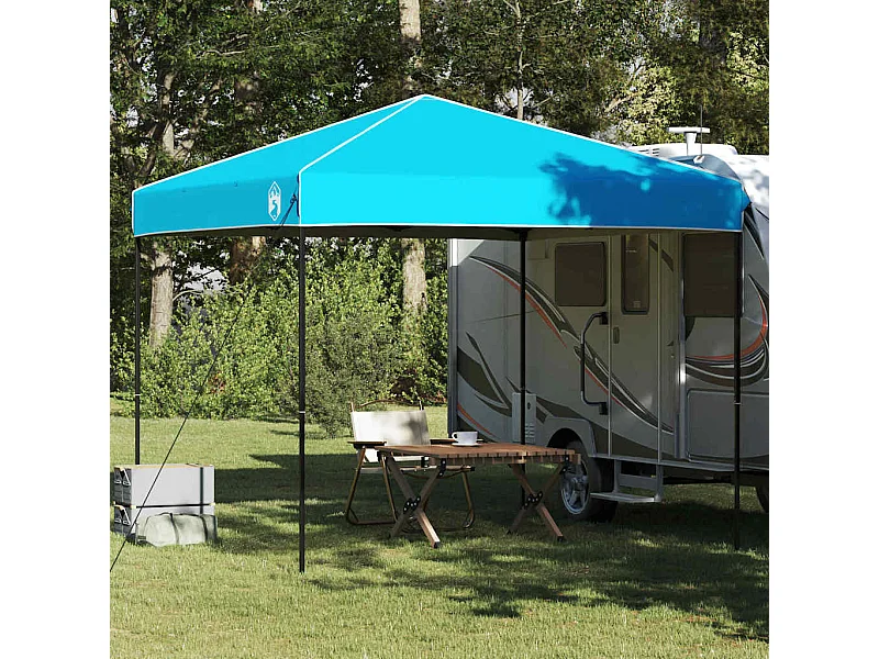 Tente à auvent pop-up Bleu 250 x 250 cm tissu
