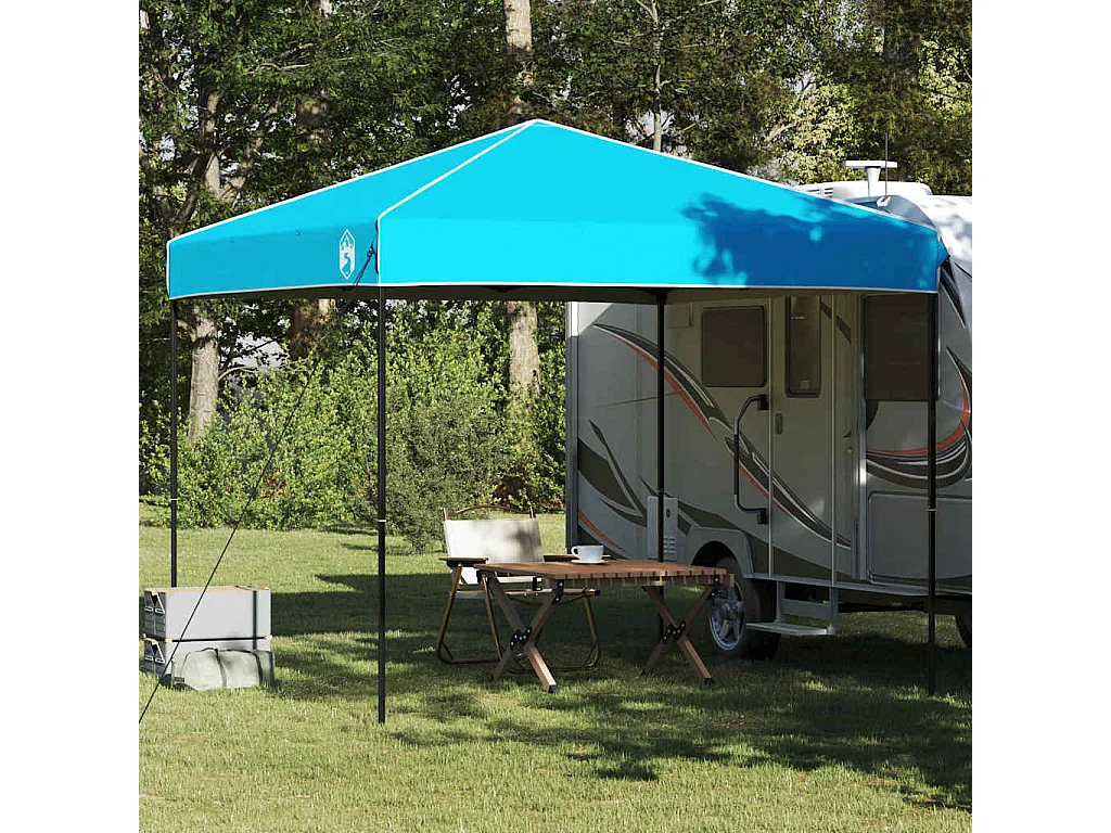 Tente à auvent pop-up Bleu 250 x 250 cm tissu