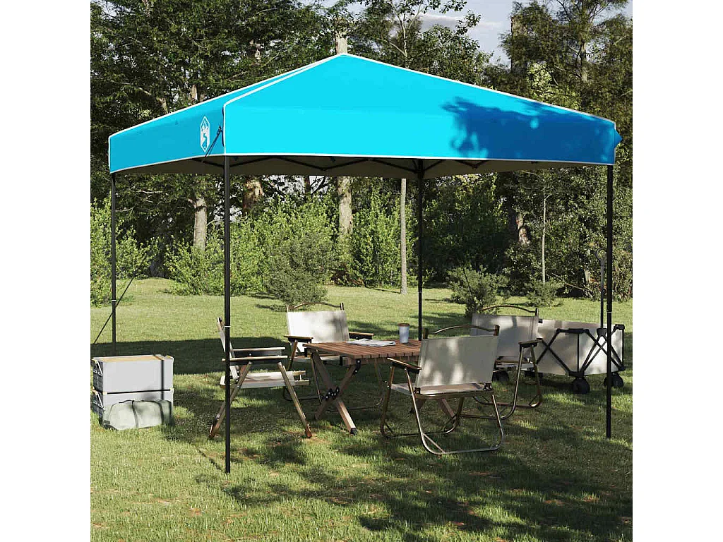 Tente à auvent pop-up Bleu 250 x 250 cm tissu
