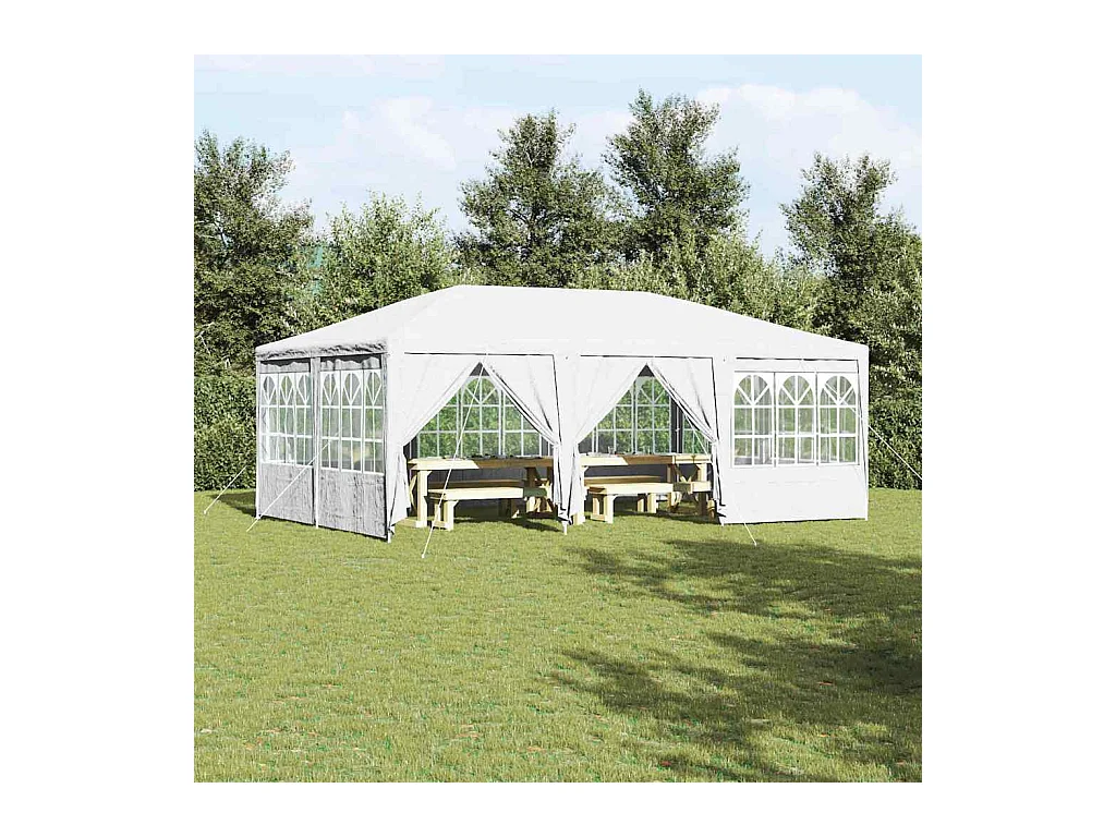 Tente de fête Blanc 600 x 400 x 266 cm Polyester et Acier