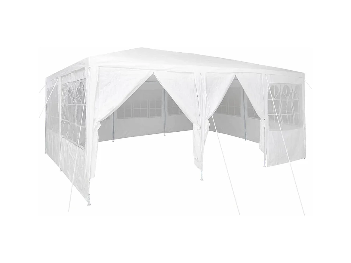 Tente de fête Blanc 600 x 400 x 266 cm Polyester et Acier