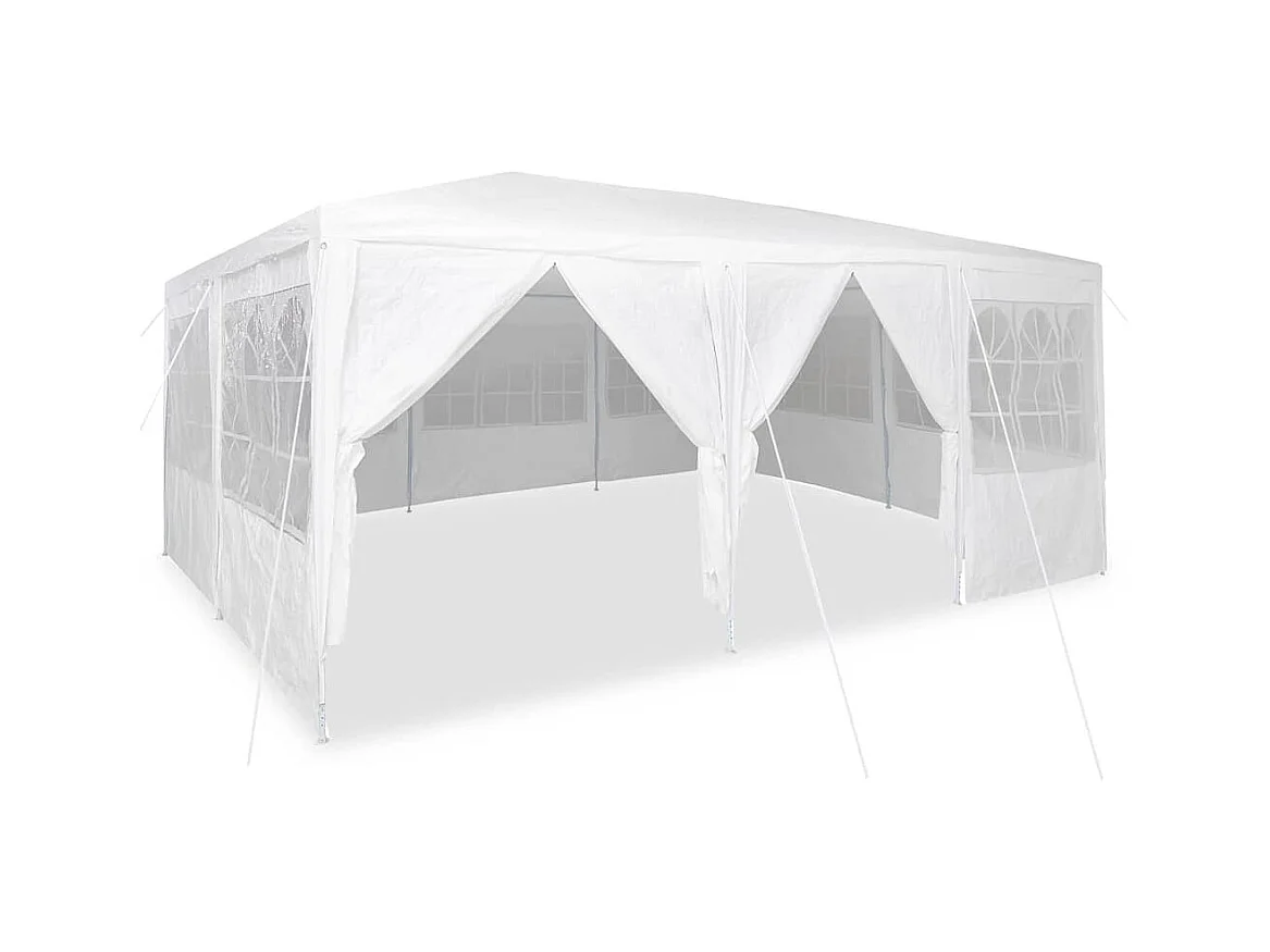 Tente de fête Blanc 600 x 400 x 266 cm Polyester et Acier