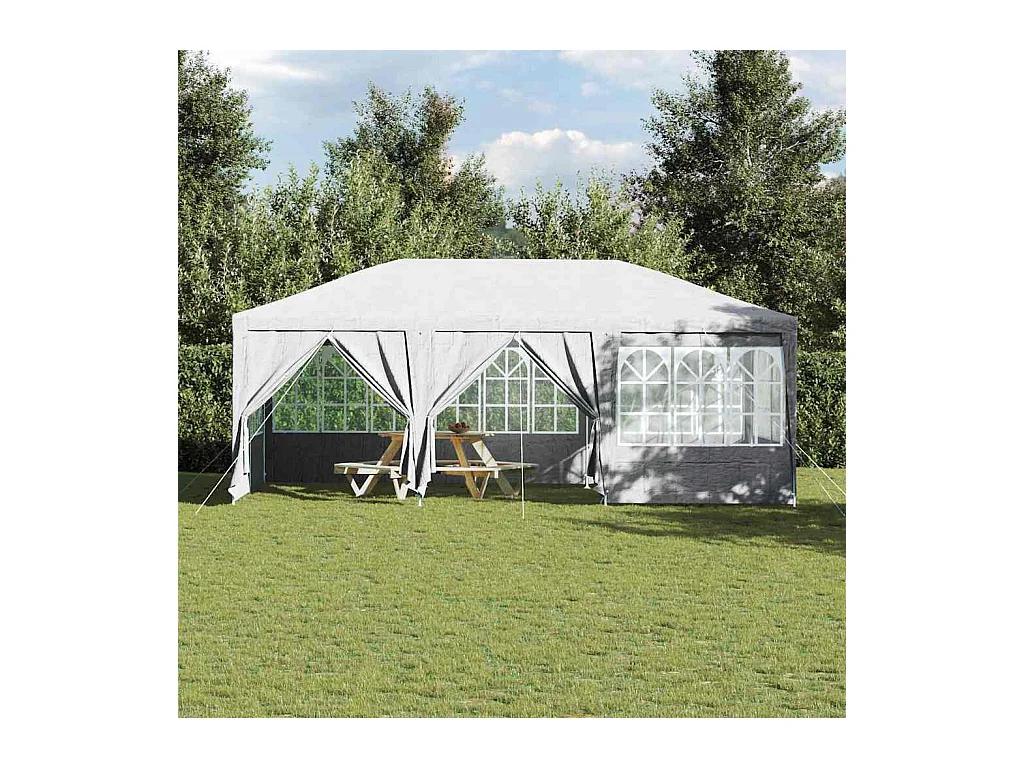 Tente de fête Blanc 600 x 400 x 266 cm Polyester et Acier