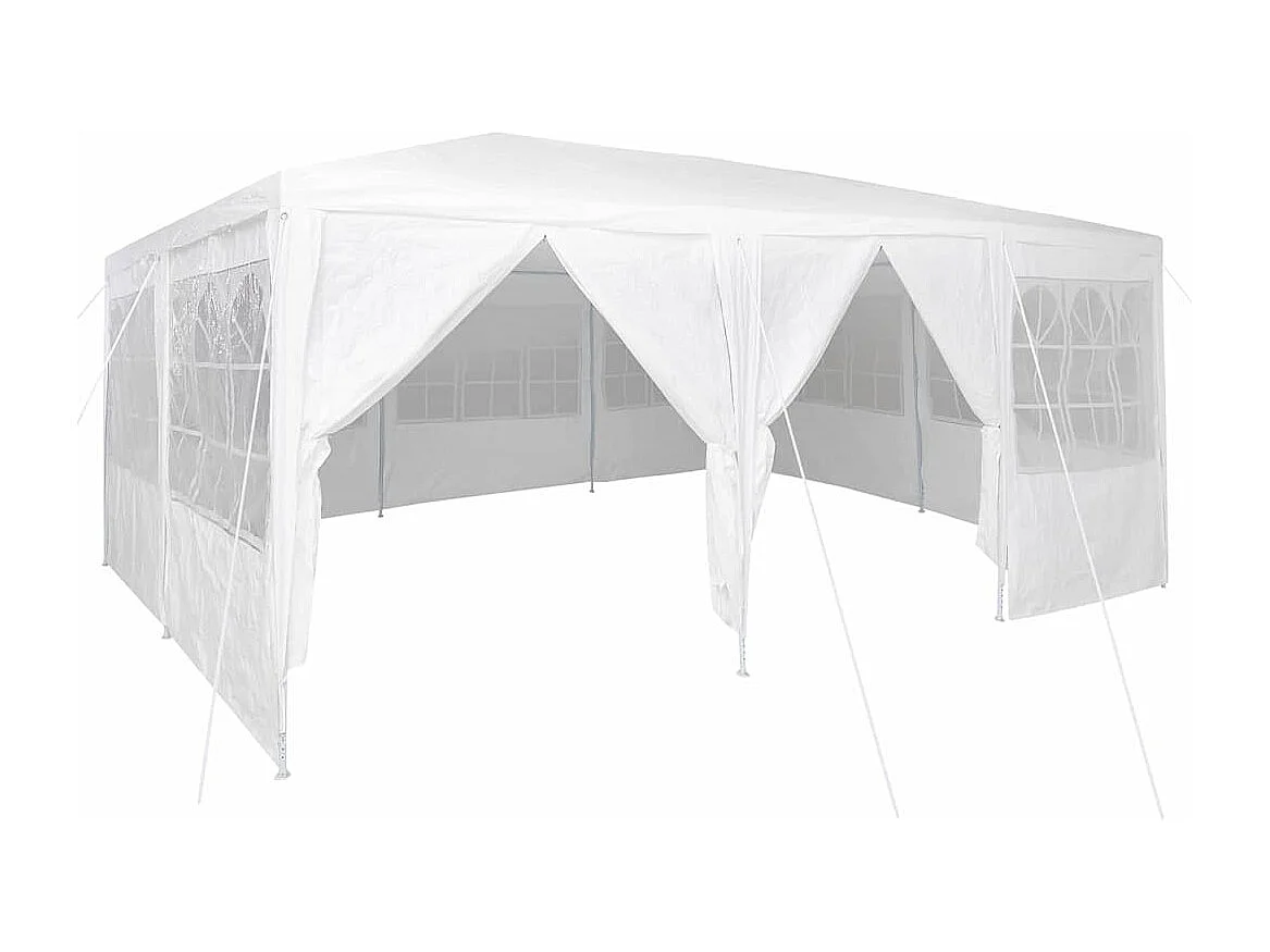Tente de fête Blanc 600 x 400 x 266 cm Polyester et Acier