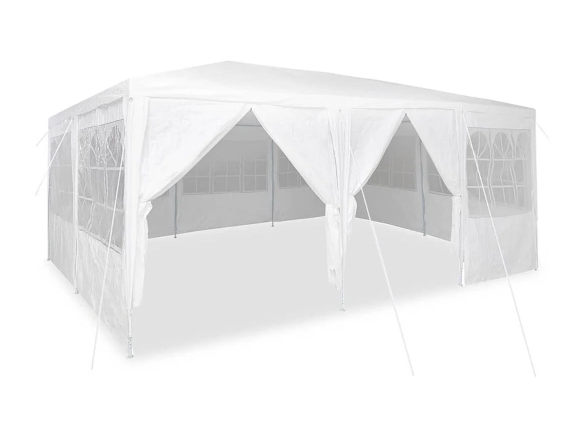 Tente de fête Blanc 600 x 400 x 266 cm Polyester et Acier