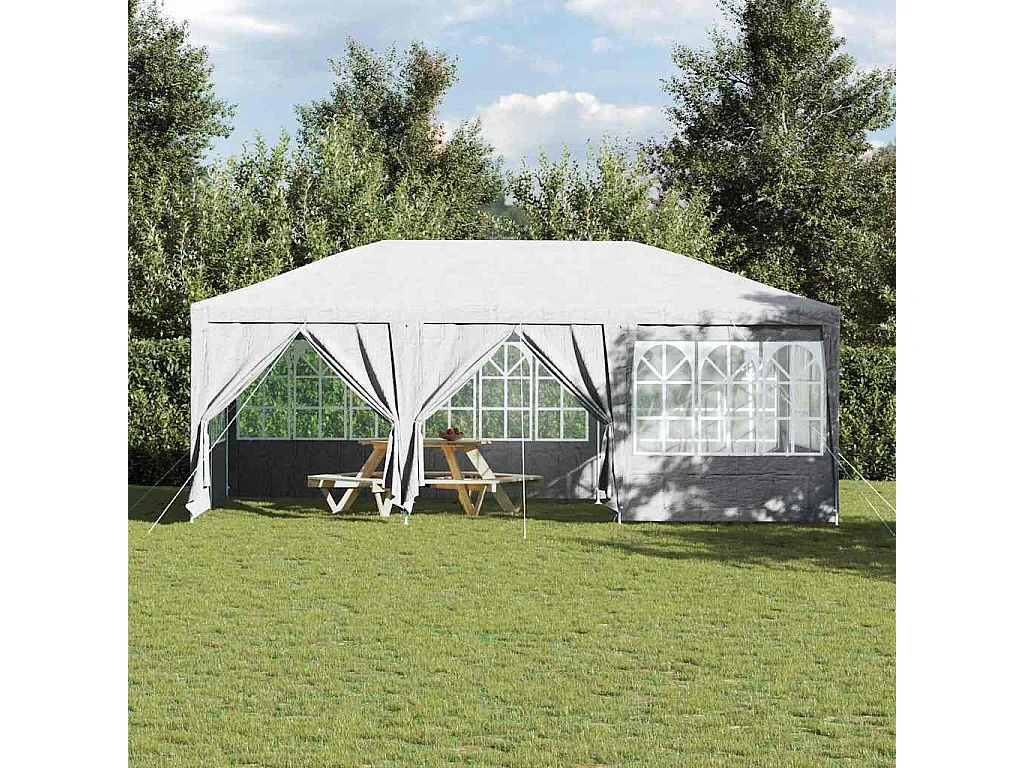 Tente de fête Blanc 600 x 400 x 266 cm Polyester et Acier