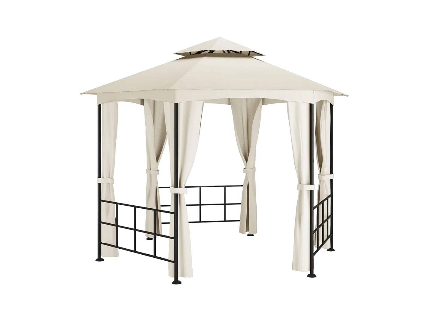 Belvédère avec parois 3,1x2,7 m Crème