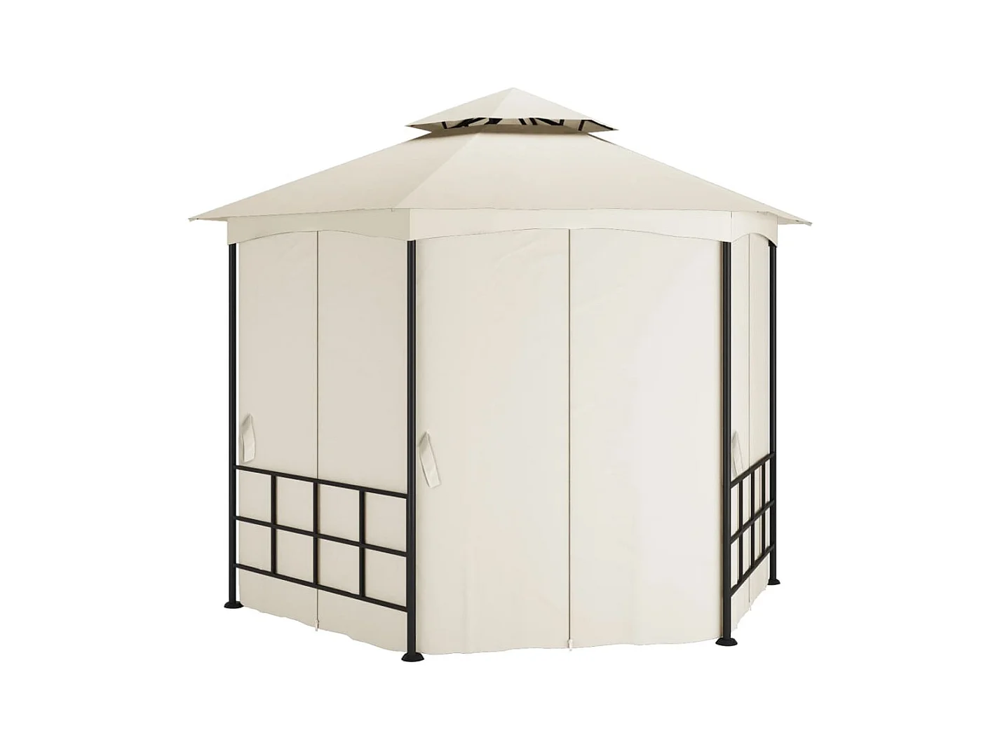 Belvédère avec parois 3,1x2,7 m Crème