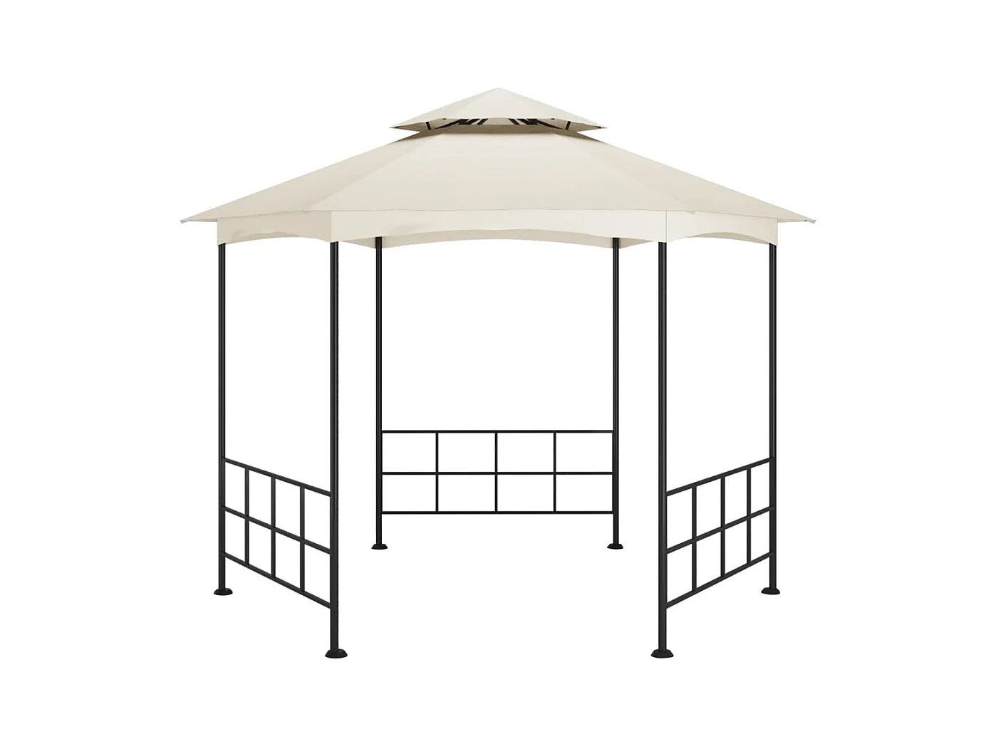 Belvédère avec parois 3,1x2,7 m Crème