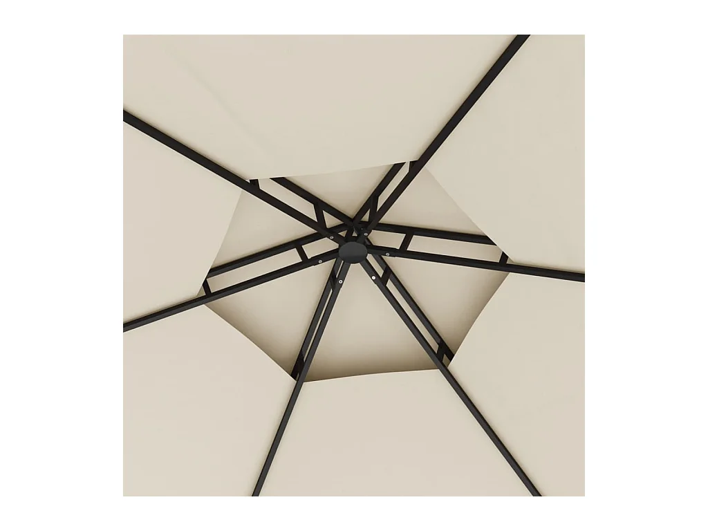 Belvédère avec parois 3,1x2,7 m Crème