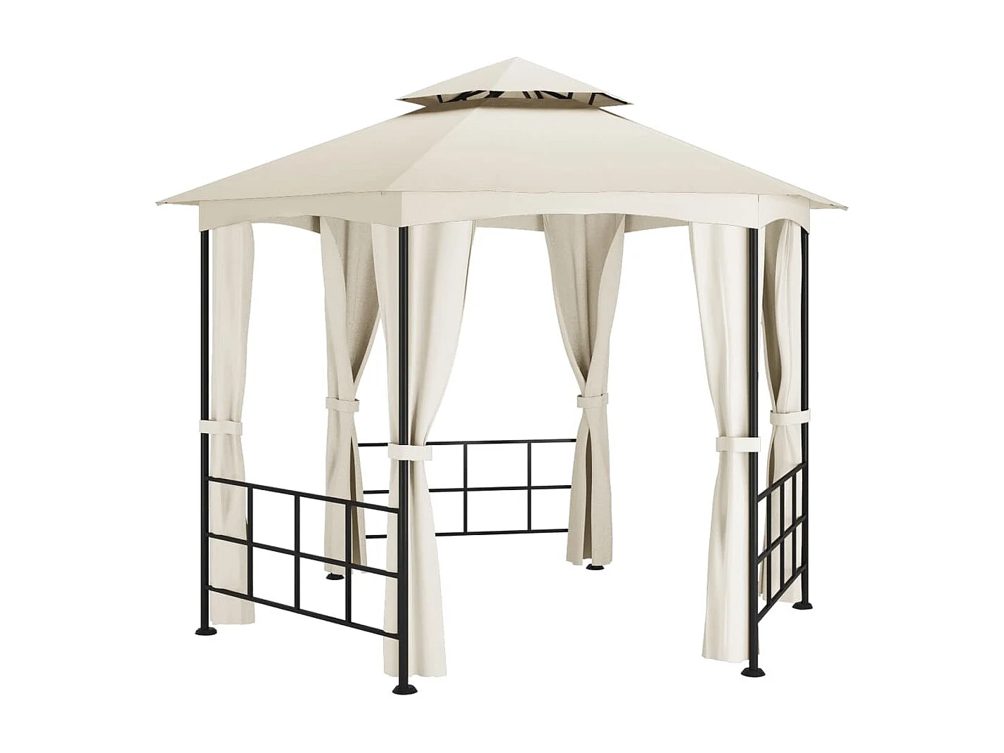 Belvédère avec parois 3,1x2,7 m Crème