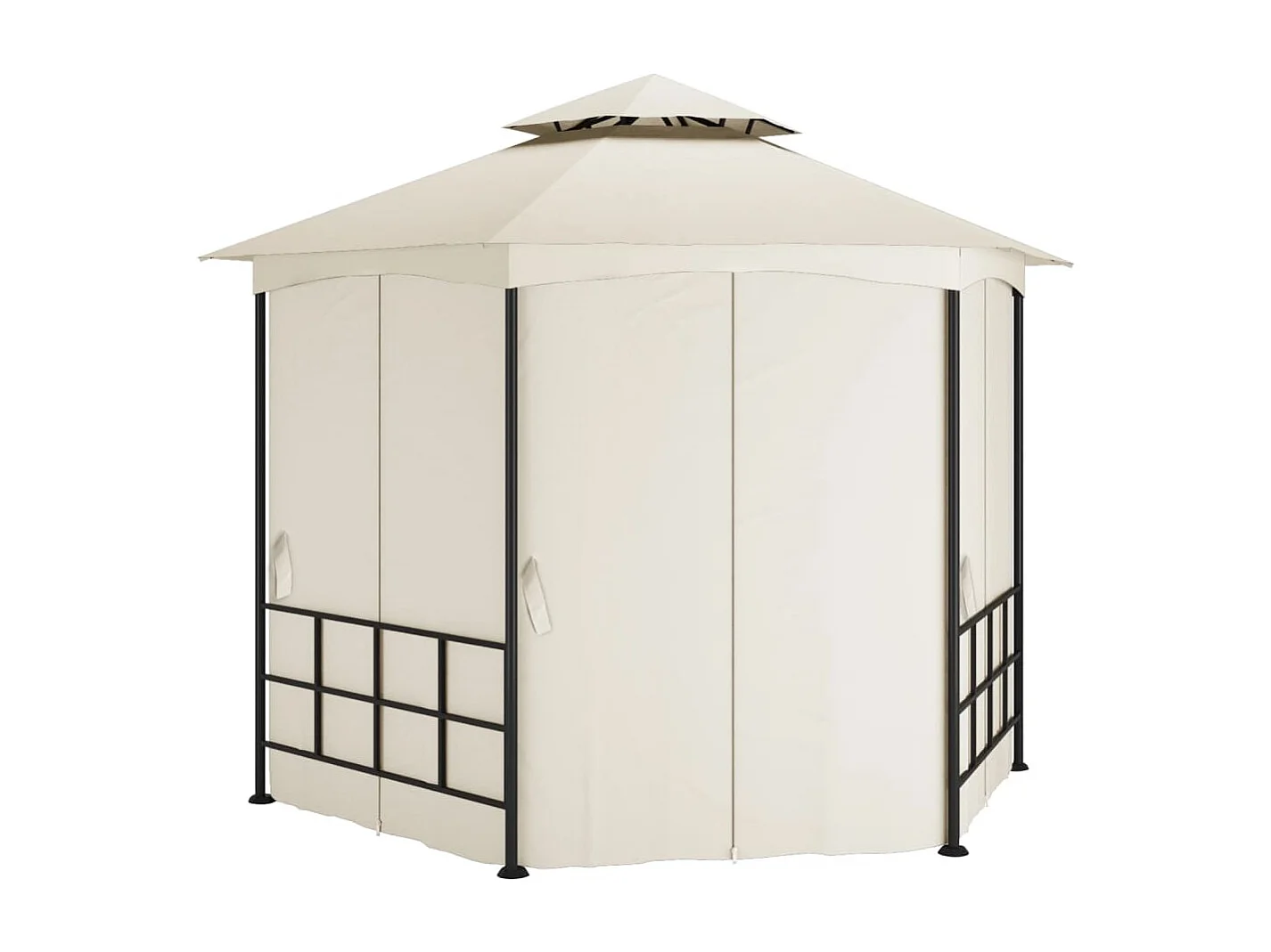 Belvédère avec parois 3,1x2,7 m Crème