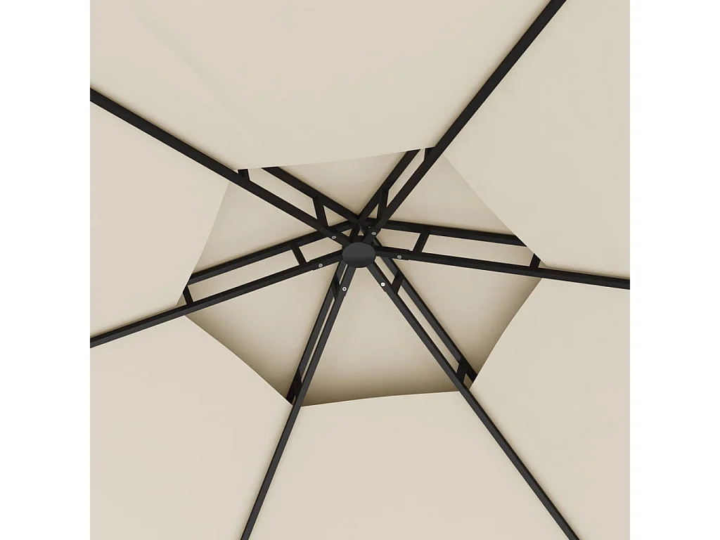 Belvédère avec parois 3,1x2,7 m Crème