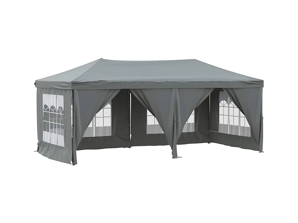 Carpa de recepción plegable con paredes Antracita 3x6 m