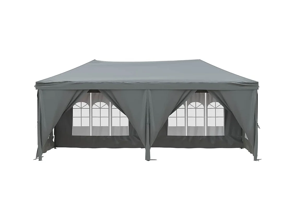 Carpa de recepción plegable con paredes Antracita 3x6 m