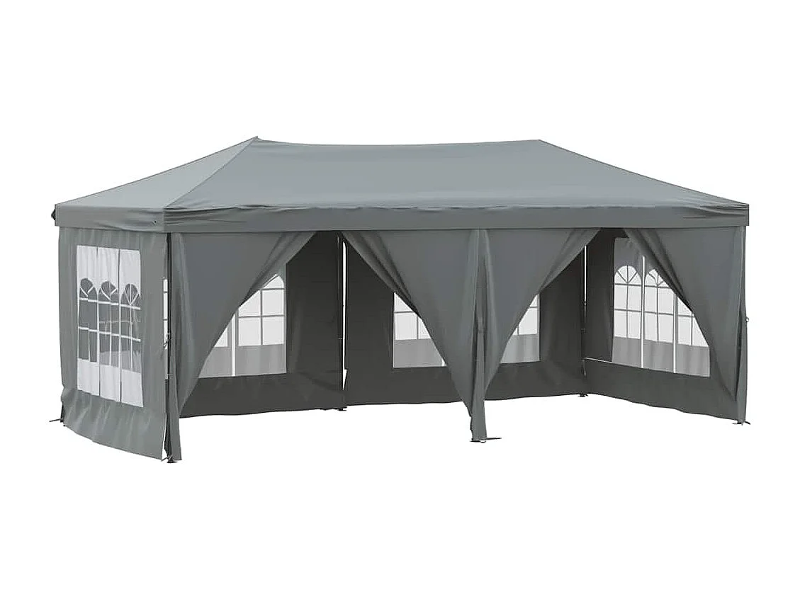 Carpa de recepción plegable con paredes Antracita 3x6 m