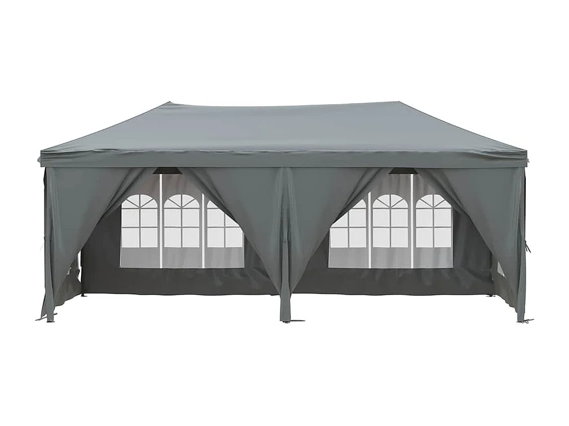 Carpa de recepción plegable con paredes Antracita 3x6 m