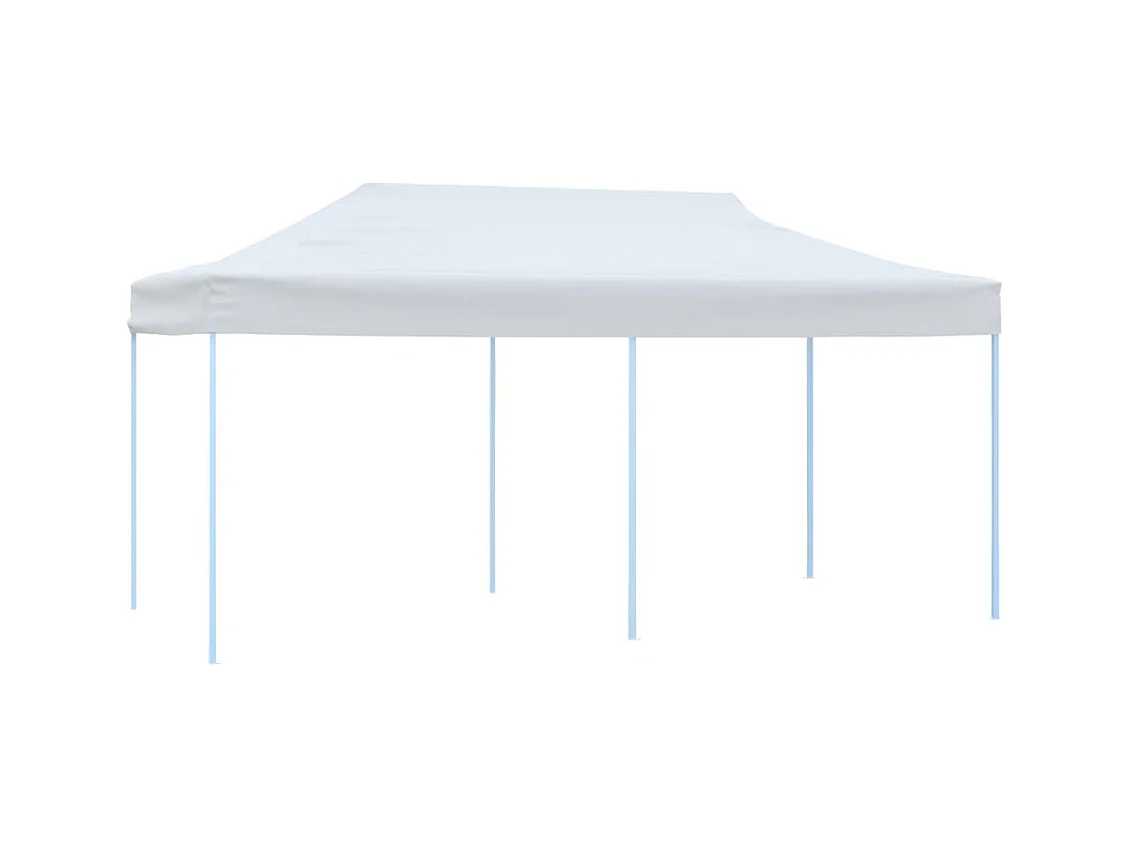 Carpa de recepción plegable con paredes 3 x 6 m Acero Blanco