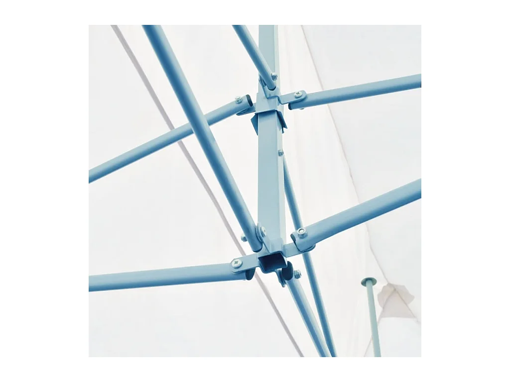 Carpa de recepción plegable con paredes 3 x 6 m Acero Blanco